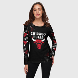 Лонгслив женский ЧИКАГО БУЛЛС БЫКИ CHICAGO BULLS, цвет: 3D-принт — фото 2