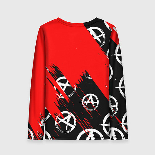 Женский лонгслив Анархия гражданская оборона ПАТТЕРН / 3D-принт – фото 2