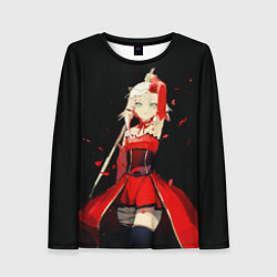 Лонгслив женский Такт опус судьба девушка в красном платье, цвет: 3D-принт