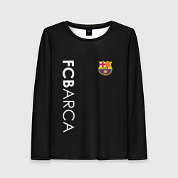 Лонгслив женский FC BARCA BLACK STYLE, цвет: 3D-принт