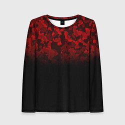 Женский лонгслив BLACK RED CAMO RED MILLITARY
