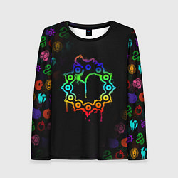 Женский лонгслив МЕЛИОДАС 7 СМЕРТНЫХ ГРЕХОВ ЦВЕТНОЙ