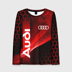 Женский лонгслив AUDI АУДИ SPORT СПОРТ RED AND BLACK