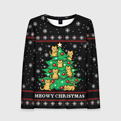 Женский лонгслив MEOWY CHRISTMAS 2022