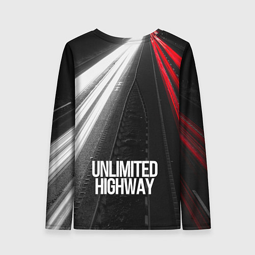 Женский лонгслив Unlimited Highway / 3D-принт – фото 2