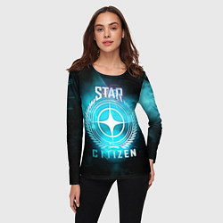 Лонгслив женский Star Citizen spaceship, цвет: 3D-принт — фото 2