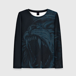 Лонгслив женский Zenit lion dark theme, цвет: 3D-принт