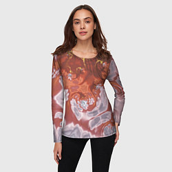 Лонгслив женский Коллекция Journey Обжигающее солнце 396-134-1, цвет: 3D-принт — фото 2