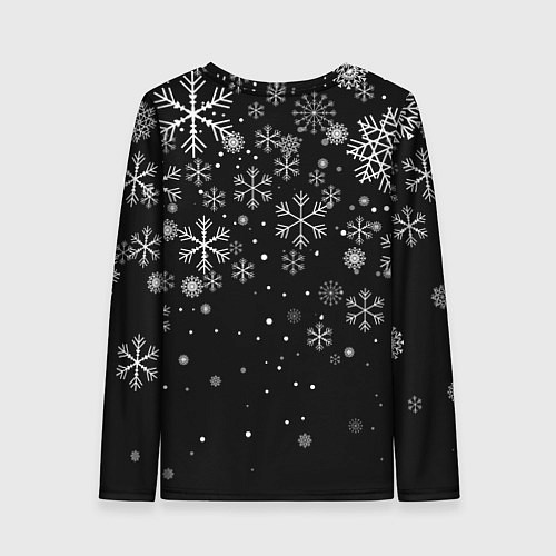 Женский лонгслив Снежинки - С Новый год / 3D-принт – фото 2