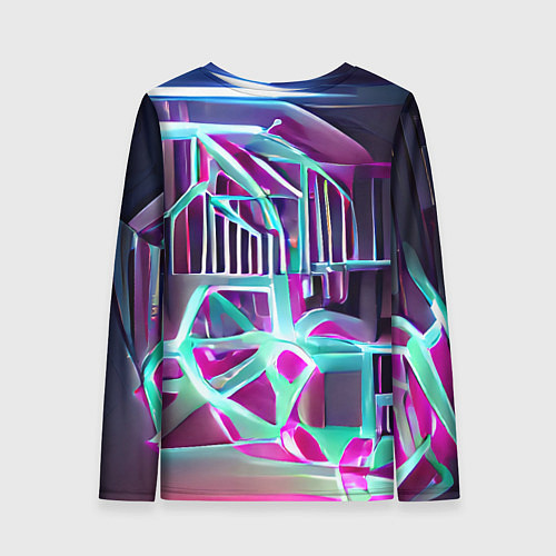 Женский лонгслив Неоновая трубка / 3D-принт – фото 2