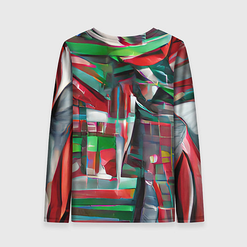 Женский лонгслив Бодрый Новый год / 3D-принт – фото 2