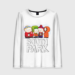 Лонгслив женский South Park - Южный парк Кенни, Кайл, Стэн и Эрик, цвет: 3D-принт