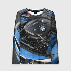 Лонгслив женский BMW Engine Twin Power Turbo, цвет: 3D-принт