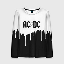 Лонгслив женский ACDC подтёки, цвет: 3D-принт