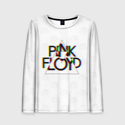 Женский лонгслив PINK FLOYD LOGO ПИНК ФЛОЙД ГЛИТЧ