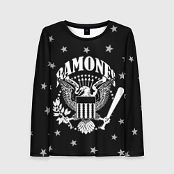 Лонгслив женский Ramones Рамонес, цвет: 3D-принт