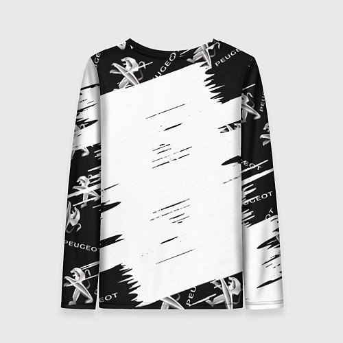 Женский лонгслив Peugeot Auto Бренд / 3D-принт – фото 2
