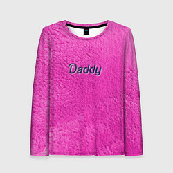 Лонгслив женский Daddy pink, цвет: 3D-принт