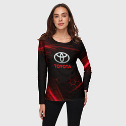Лонгслив женский Toyota sport соты, цвет: 3D-принт — фото 2