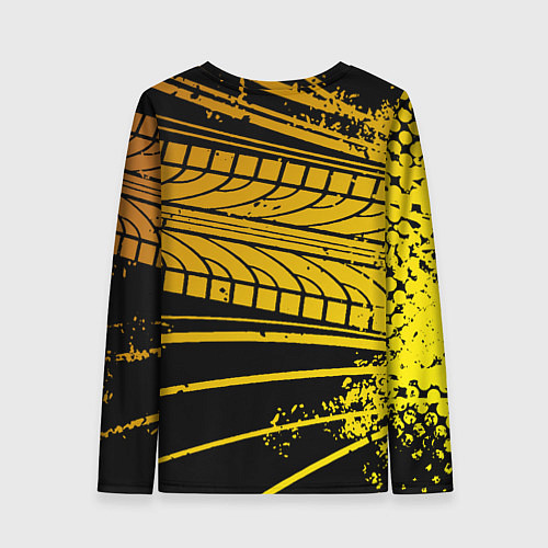 Женский лонгслив Lamborghini - Следы от шин / 3D-принт – фото 2