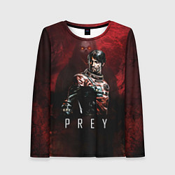 Женский лонгслив Prey Dark red