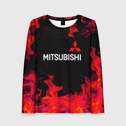 Женский лонгслив Mitsubishi пламя огня