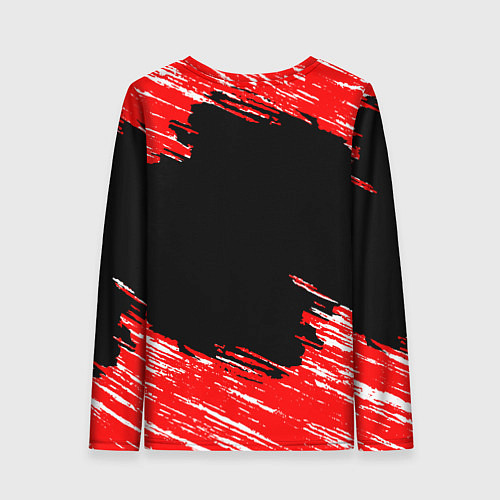 Женский лонгслив Mitsubishi размытые штрихи / 3D-принт – фото 2