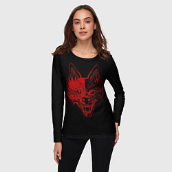 Лонгслив женский КРАСНЫЙ ВОЛК ВЕКТОР, цвет: 3D-принт — фото 2