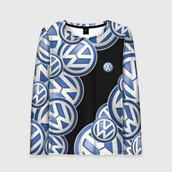 Лонгслив женский Volkswagen logo Pattern, цвет: 3D-принт