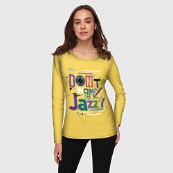 Лонгслив женский Джаз Jazz, цвет: 3D-принт — фото 2