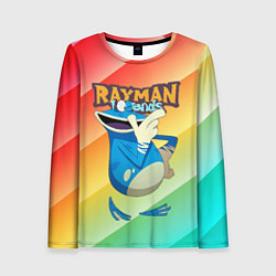 Лонгслив женский Rayman globox радуга, цвет: 3D-принт