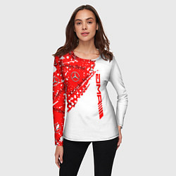 Лонгслив женский Mercedes amg мерседес амг, цвет: 3D-принт — фото 2