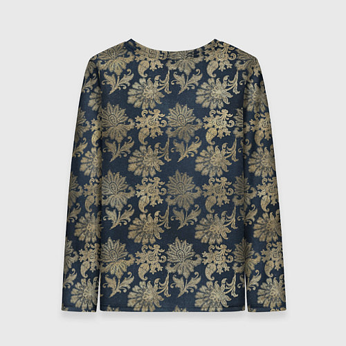 Женский лонгслив Классические узоры цветы / 3D-принт – фото 2