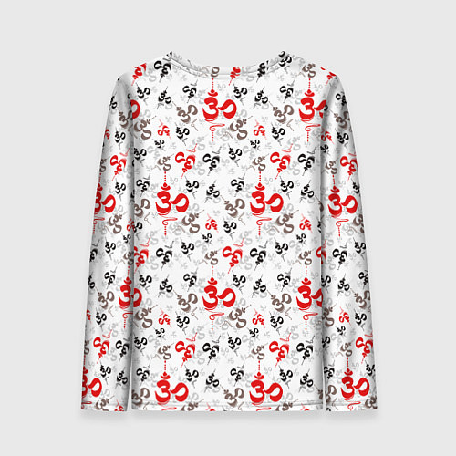 Женский лонгслив Мантра ОМ АУМ / 3D-принт – фото 2