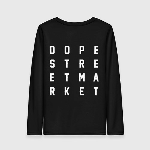 Женский лонгслив Узор Black Orlani Jeans Dope Street Market / 3D-принт – фото 2