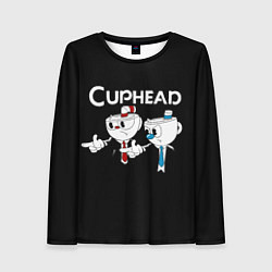 Женский лонгслив Cuphead грозные ребята из Криминального чтива