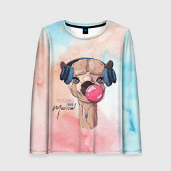 Женский лонгслив Young musical