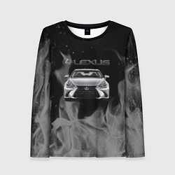 Лонгслив женский Lexus лексус огонь, цвет: 3D-принт