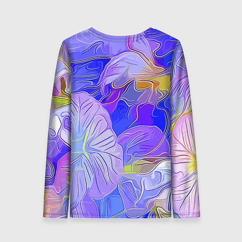 Женский лонгслив Fashion flowers pattern / 3D-принт – фото 2