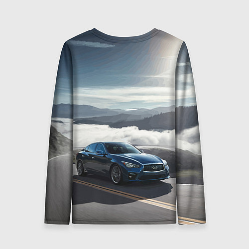 Женский лонгслив Infiniti Горная дорога / 3D-принт – фото 2