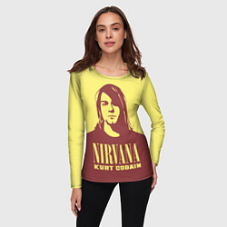 Лонгслив женский Nirvana - Kurt Cobain, цвет: 3D-принт — фото 2