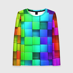 Лонгслив женский Color geometrics pattern Vanguard, цвет: 3D-принт