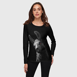 Лонгслив женский Портрет милой ламы, цвет: 3D-принт — фото 2