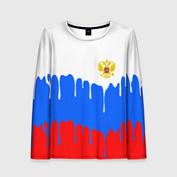Лонгслив женский Флаг герб russia, цвет: 3D-принт