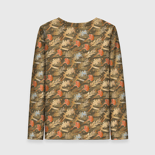 Женский лонгслив Гвоздики, золотой лавр, ленточки / 3D-принт – фото 2