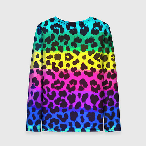 Женский лонгслив Leopard Pattern Neon / 3D-принт – фото 2