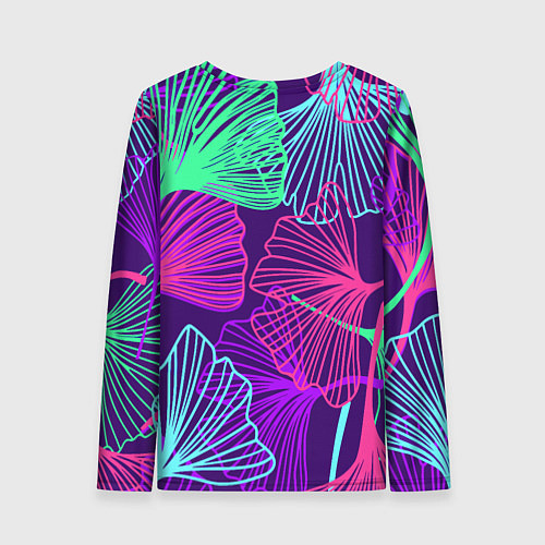 Женский лонгслив Neon color pattern Fashion 2023 / 3D-принт – фото 2
