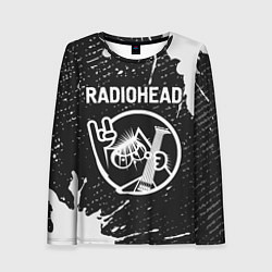 Лонгслив женский Radiohead КОТ Краска, цвет: 3D-принт