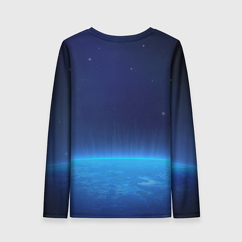 Женский лонгслив Планета вид из космоса / 3D-принт – фото 2