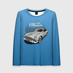 Женский лонгслив Blue retro car